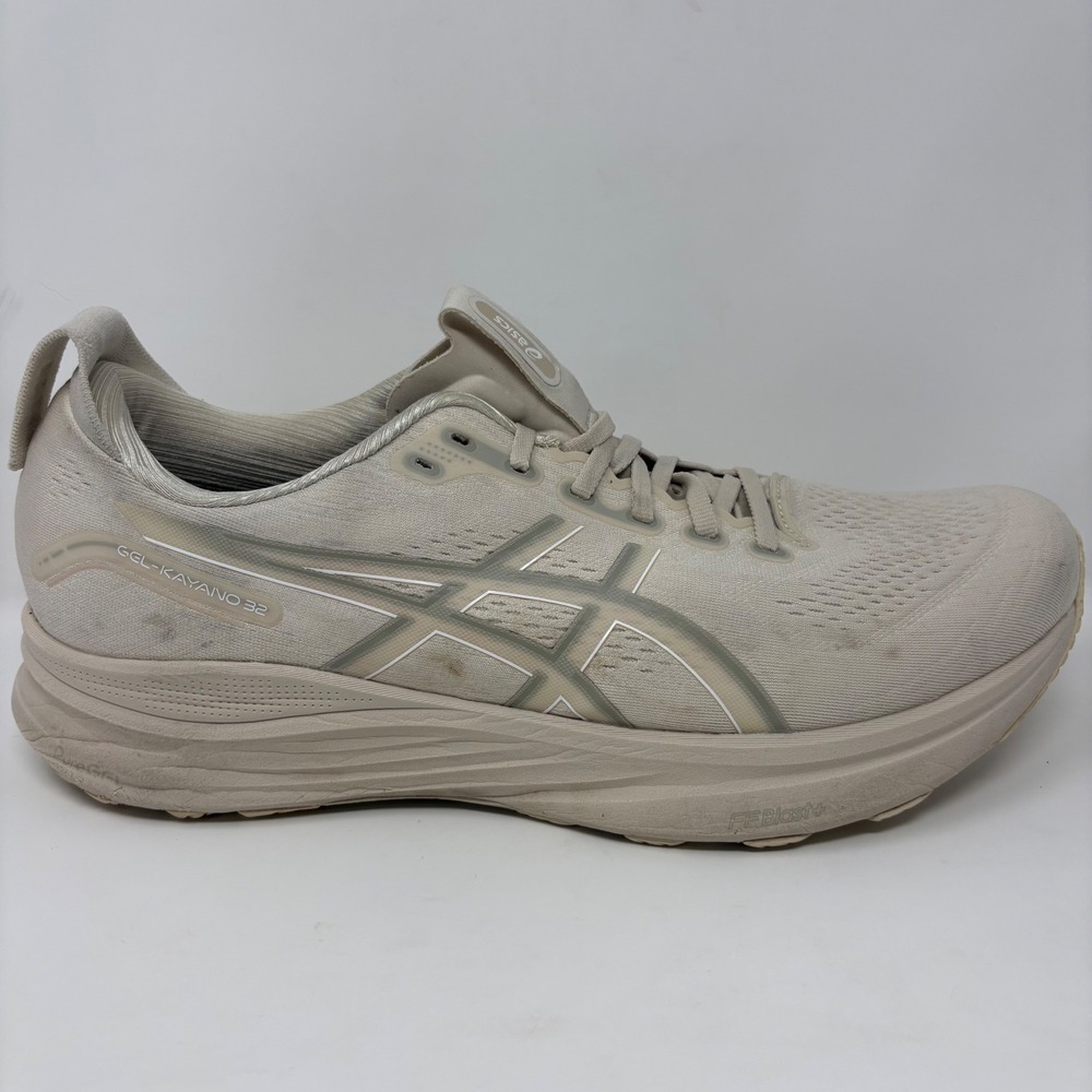 ASICS GEL-Kayano 32 Mens Size 14 Cream Athletic Running Shoes (1011C052)